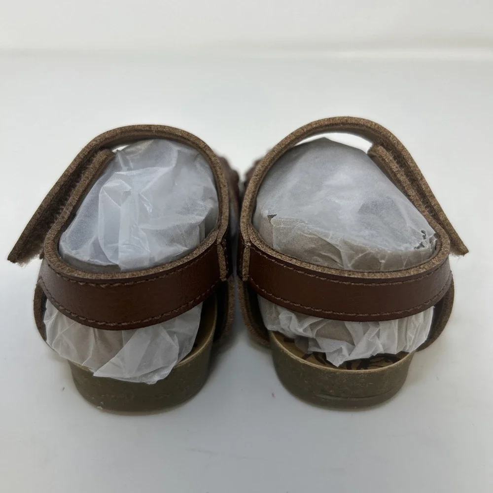 NEW Blowfish Malibu Toddler Girls Gaia Sandals Size 5 Scotch Brown Braided NIB‎